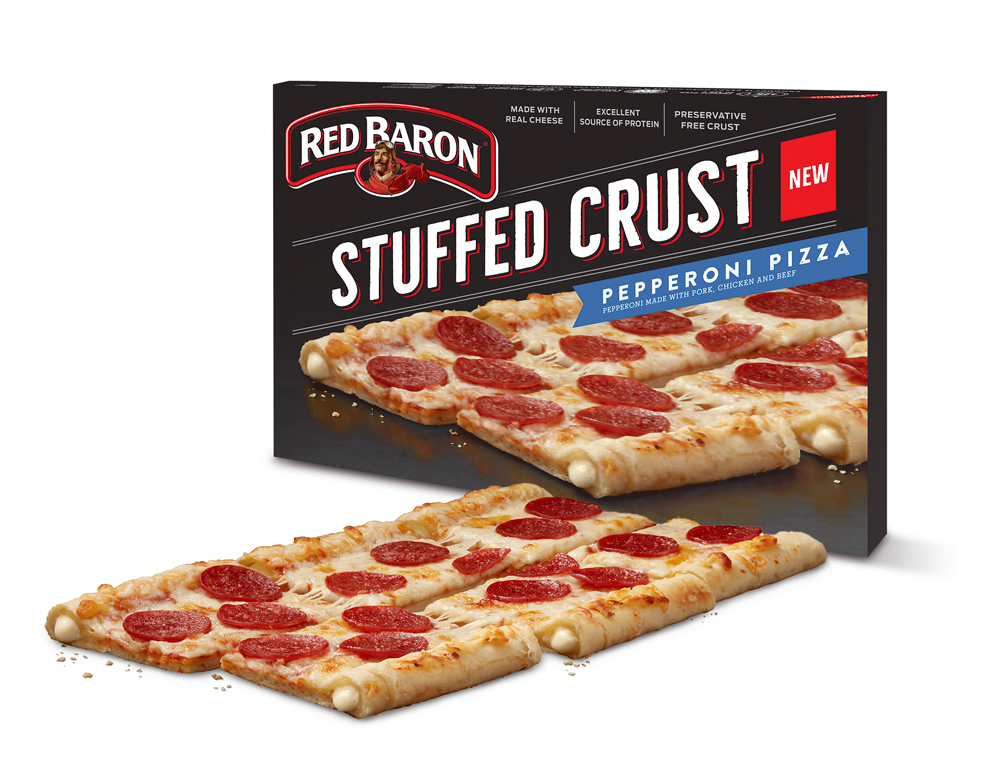 Red Baron Stuffed Crust Pepperoni Pizza.